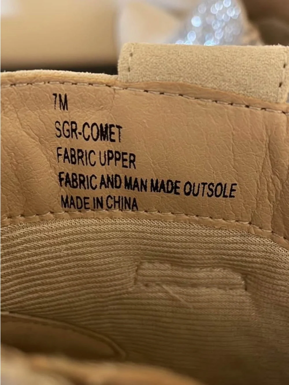 Beige Embellished Suede Ankle Boots - Women's Fashion Booties - Picture 4 of 5